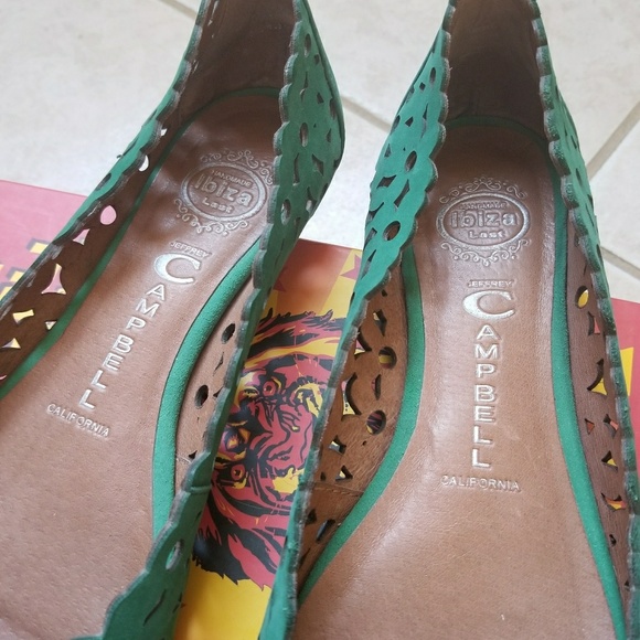 Jeffrey Campbell Green Flower Flats - Picture 6 of 7